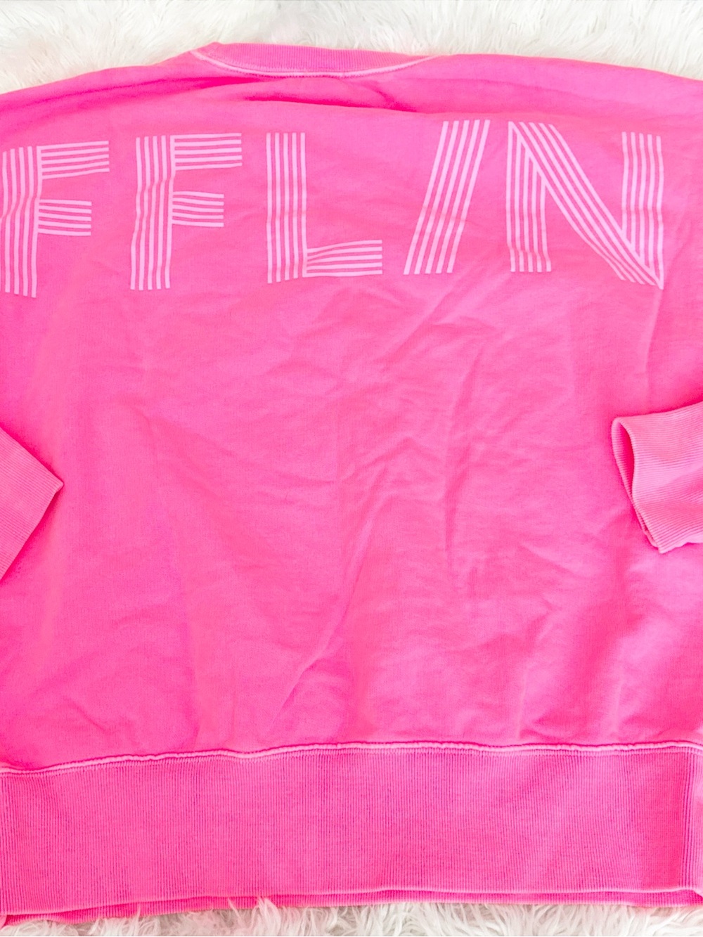 aerie Bright Hot Pink Crewneck Sweatshirt - Picture 3 of 3
